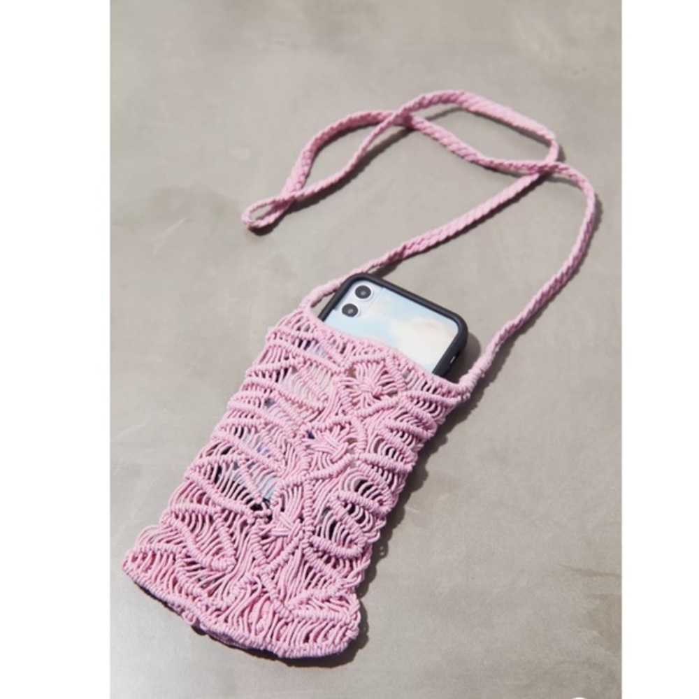 UO-Macrame Crossbody Bag-Lavender